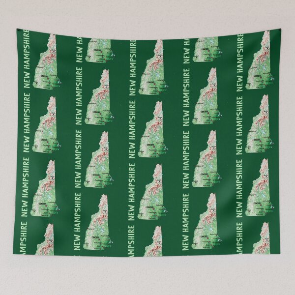 Item preview, New Hampshire State Topographic Map Art designed and sold by mashmosh.
