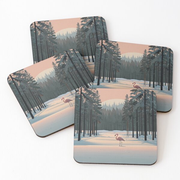 Item preview, Snow Mountain Flamingo Minimalism designed and sold by NeatThingLover.