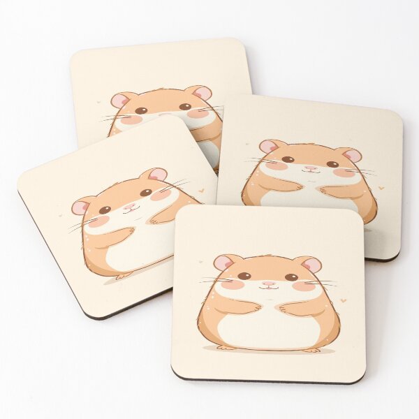 Item preview, Cute Illustrated Hamster in Soft Beige and Cream Pastels designed and sold by mari0n980.