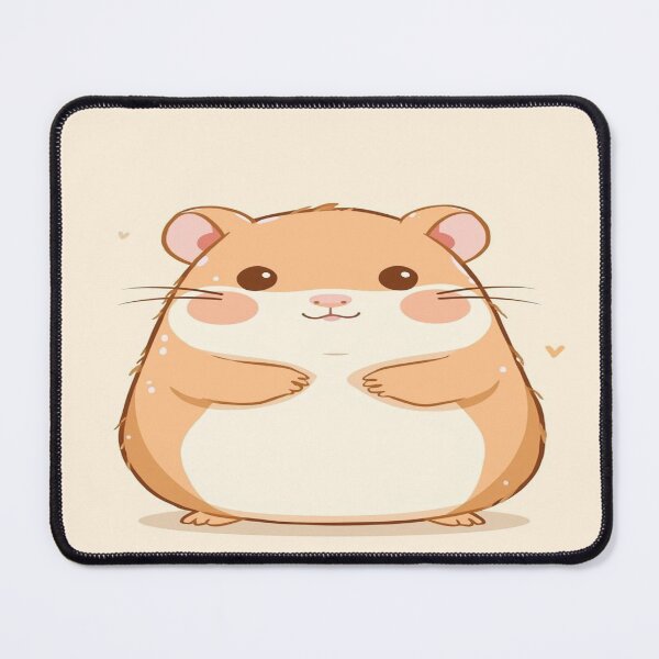 Item preview, Cute Illustrated Hamster in Soft Beige and Cream Pastels designed and sold by mari0n980.