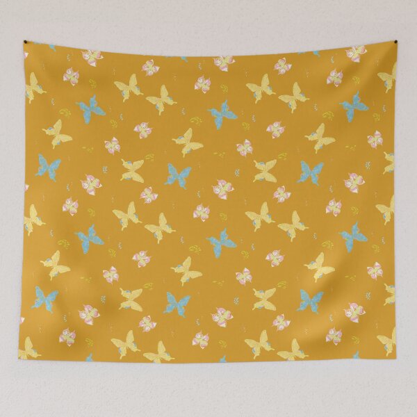Item preview, Fluttering butterflies medley - Rama Ria RR35 Mustard Gold designed and sold by HueyDesign.