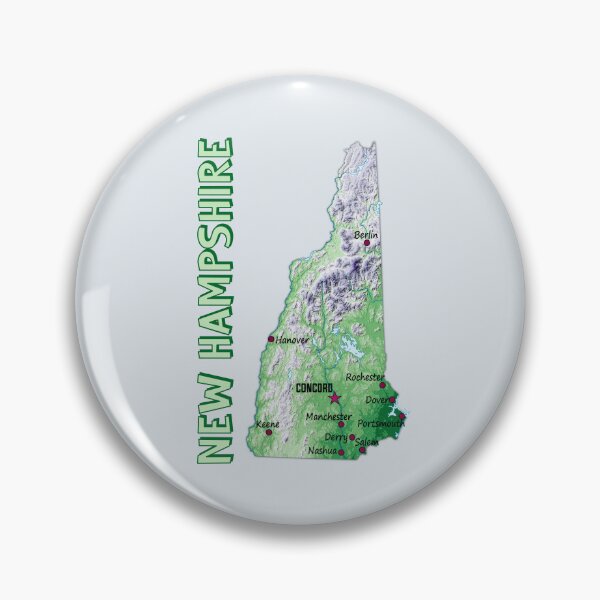 Item preview, New Hampshire Topographic Map - Cities & Relief Design designed and sold by mashmosh.