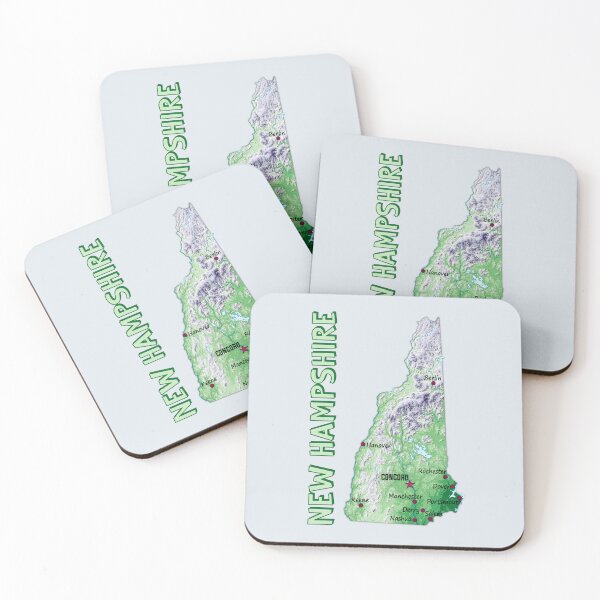 Item preview, New Hampshire Topographic Map - Cities & Relief Design designed and sold by mashmosh.