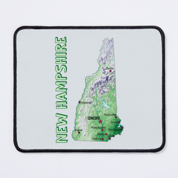 Item preview, New Hampshire Topographic Map - Cities & Relief Design designed and sold by mashmosh.