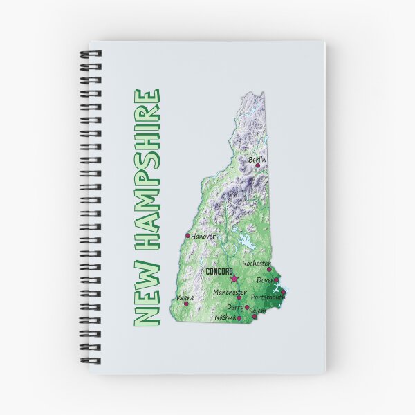 Item preview, New Hampshire Topographic Map - Cities & Relief Design designed and sold by mashmosh.
