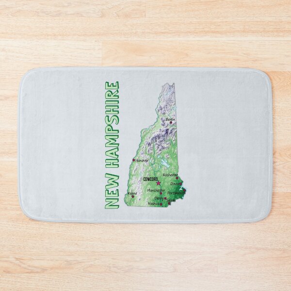 Item preview, New Hampshire Topographic Map - Cities & Relief Design designed and sold by mashmosh.
