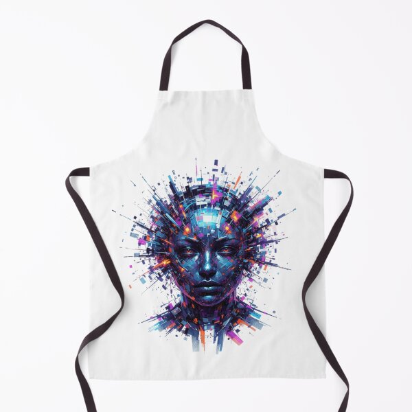 Item preview, Digital Awakening | Abstract Cyberpunk AI Face Art designed and sold by Gurjeetpixelart.
