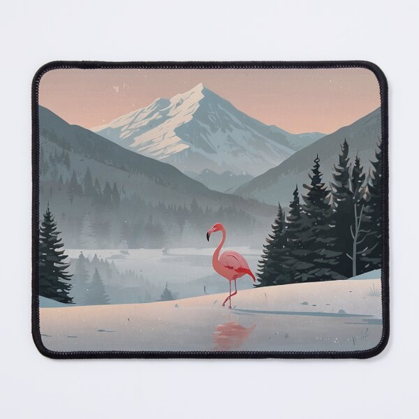 Item preview, Calm Winter Flamingo Illustration designed and sold by NeatThingLover.