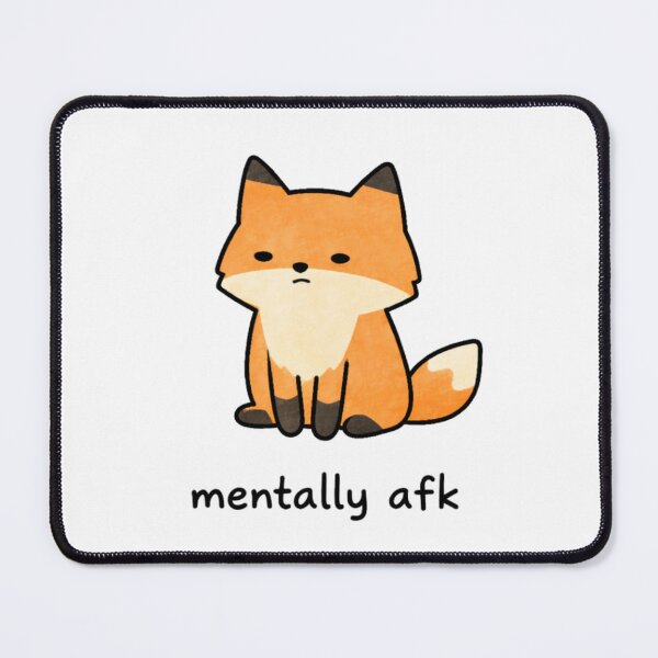 Item preview, Mentally AFK Fox T-Shirt Design – Cute Burnout Mood Stickers designed and sold by Przemsi40.