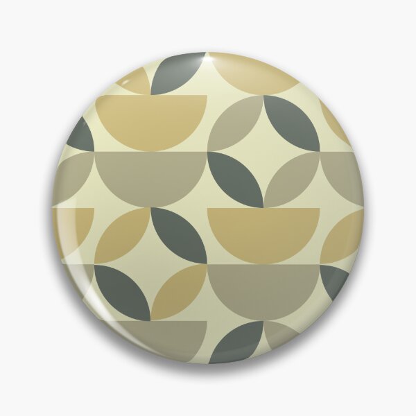 Item preview, Mid Century modern semi circles and circle leaf  pattern in light avocado ,sage green and taupe  designed and sold by Yasminepatterns .