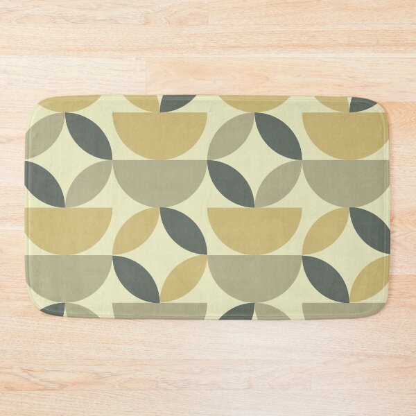 Item preview, Mid Century modern semi circles and circle leaf  pattern in light avocado ,sage green and taupe  designed and sold by Yasminepatterns .