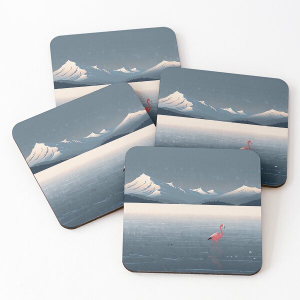 Item preview, Minimal Winter Flamingo Art  designed and sold by NeatThingLover.