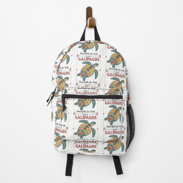 Item preview, white Visit Galipagos Vintage Travel Poster Sea Turtle Retro Tourism designed and sold by zoughlal.