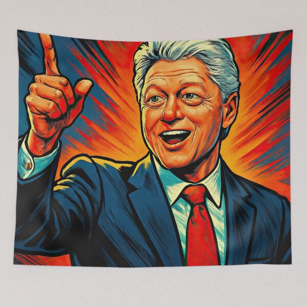 Item preview, Bill Clinton, leader | Comics style - Cartoon designed and sold by ComicsFactory.