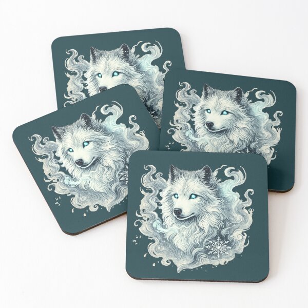 Item preview, Frozen Spirit Wolf – Mystic Ice Wolf Illustration designed and sold by IsyLaneDesign.