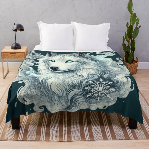 Item preview, Frozen Spirit Wolf – Mystic Ice Wolf Illustration designed and sold by IsyLaneDesign.