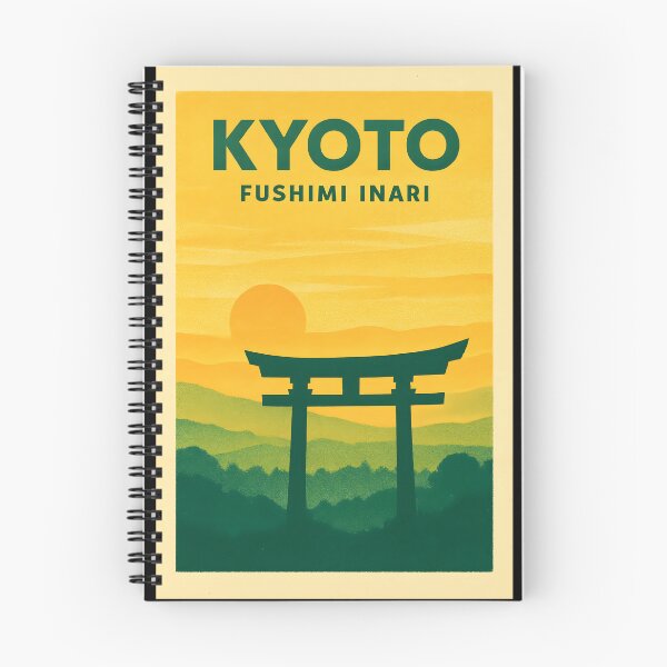 Item preview, Kyoto Sunset Poster - Fushimi Inari Torii Ancient Woodland Gradient designed and sold by Cosmopolis.