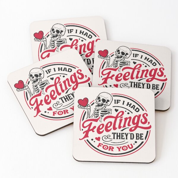 Item preview, If I Had Feelings They'd Be For You, Skeleton Valentines Day, Funny valentine's day, valentine's day skeleton designed and sold by toongstudio.