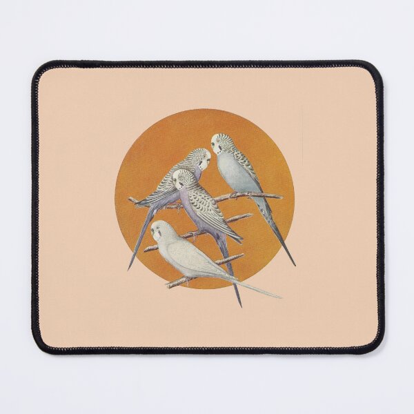 Item preview, vintage blue budgies designed and sold by okapia concolor.