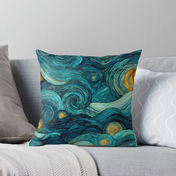 Item preview, Transformative Teal Pattern Collection – 2026 Color Trend, Modern Concentric Art Nouveau Circles designed and sold by Ewa Miller.