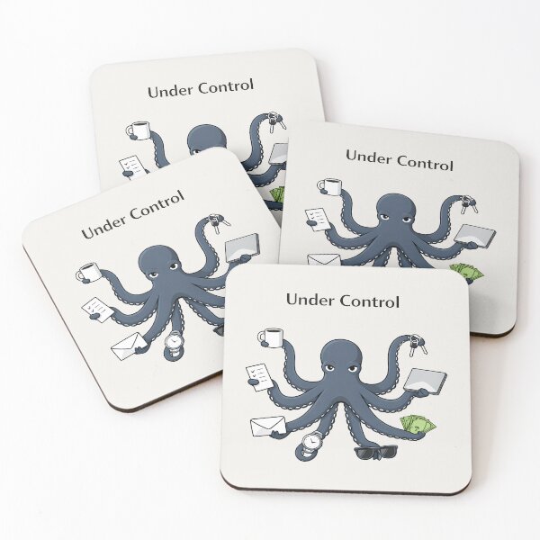 Item preview, Under Control Octopus Minimalist Work-Life Humor Design designed and sold by Ombrya.