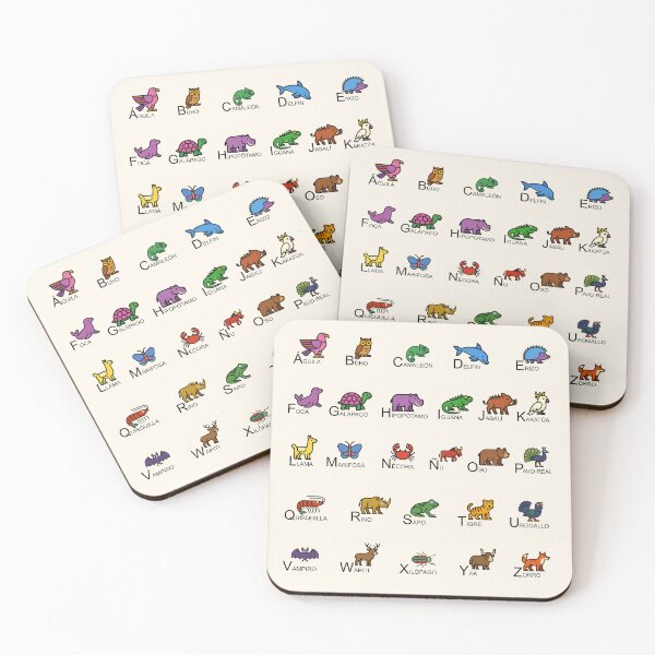 Item preview, Animal Alphabet Chart in Spanish designed and sold by rogue-design.