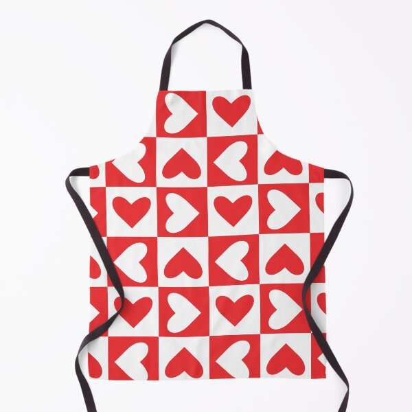 Item preview, Retro Checkered red and white hearts pattern  designed and sold by Yasminepatterns .
