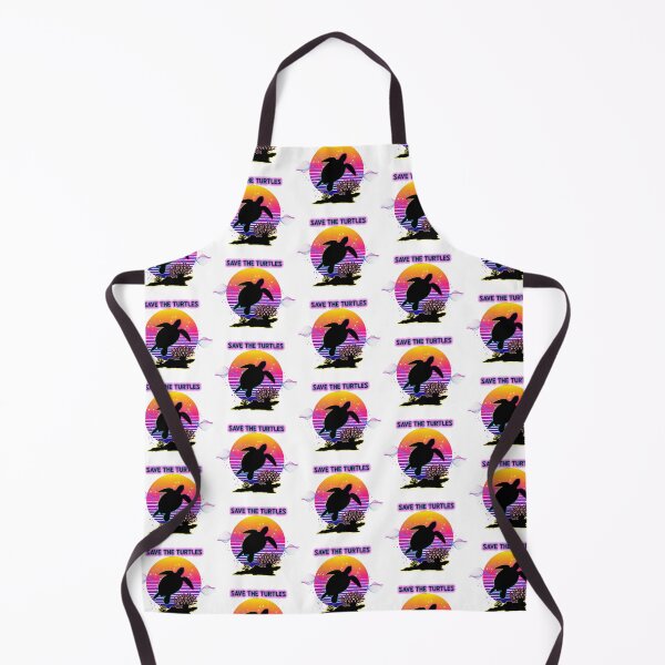 Item preview, white Save the Turtles Retro Sunset Silhouette Ocean Conservation Awareness designed and sold by zoughlal.