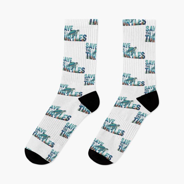 Item preview, white Save the Turtles Typography Ocean Conservation with Coral and Seaweed designed and sold by zoughlal.