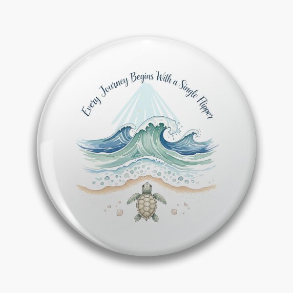 Item preview, white Every Journey Begins with a Single Flipper Inspirational Baby Turtle designed and sold by zoughlal.