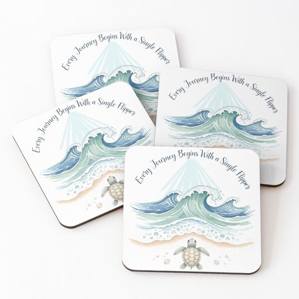 Item preview, white Every Journey Begins with a Single Flipper Inspirational Baby Turtle designed and sold by zoughlal.