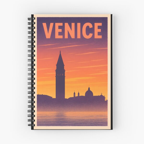 Item preview, Venice Sunset Poster - St Mark’s Campanile Retro-Futurist Gradient designed and sold by Cosmopolis.