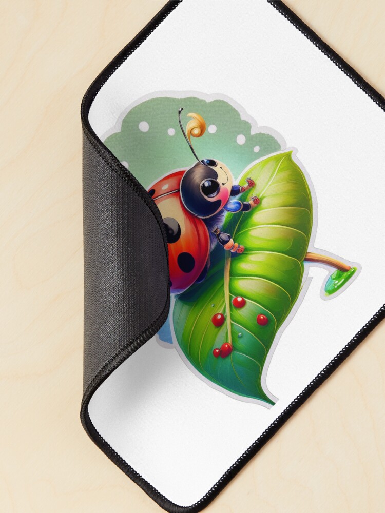 Thumbnail 2 of 5, Mouse Pad, Floral Ladybug Spring Design designed and sold by RockitBaby.