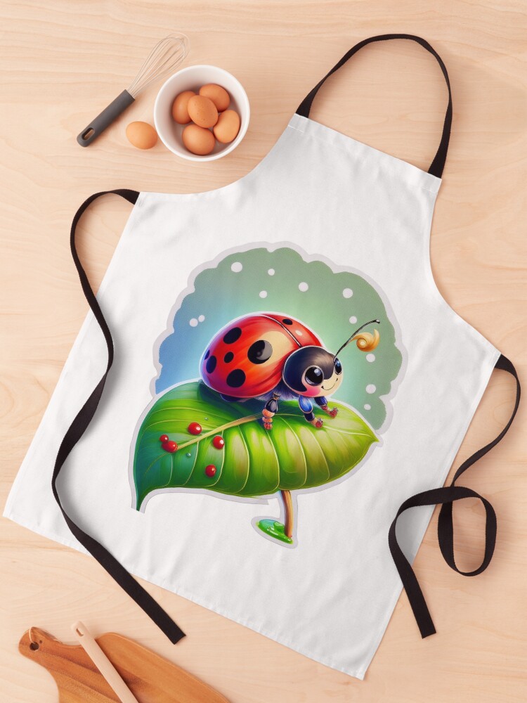 Thumbnail 1 of 6, Apron, Floral Ladybug Spring Design designed and sold by RockitBaby.