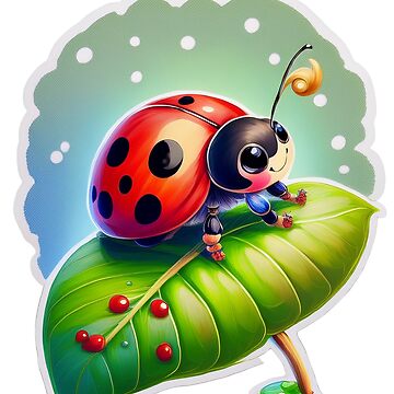 Artwork thumbnail, Floral Ladybug Spring Design by RockitBaby