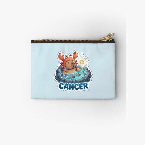 Item preview, Zodiac Capybara Cancer – Cozy Crab Onsen Cute Zodiac Sticker designed and sold by Nuist25.