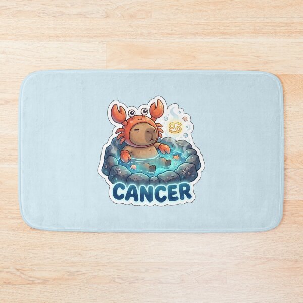 Item preview, Zodiac Capybara Cancer – Cozy Crab Onsen Cute Zodiac Sticker designed and sold by Nuist25.