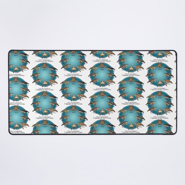 Item preview, white Seven Species of Sea Turtles Educational Chart Endangered Wildlife designed and sold by zoughlal.