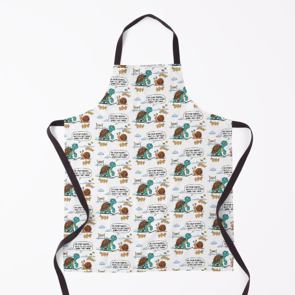 Item preview, white Turtle Racing Snail On Your Marks Slow Motion Race Humor designed and sold by zoughlal.