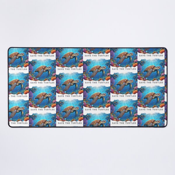 Item preview, white Save the Turtles Realistic Coral Reef Underwater Paradise Ocean Life designed and sold by zoughlal.