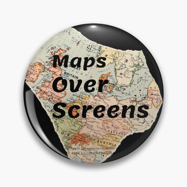 Item preview, Maps Over Screens | traveler gift | explorer mindset gift designed and sold by TheraWear.