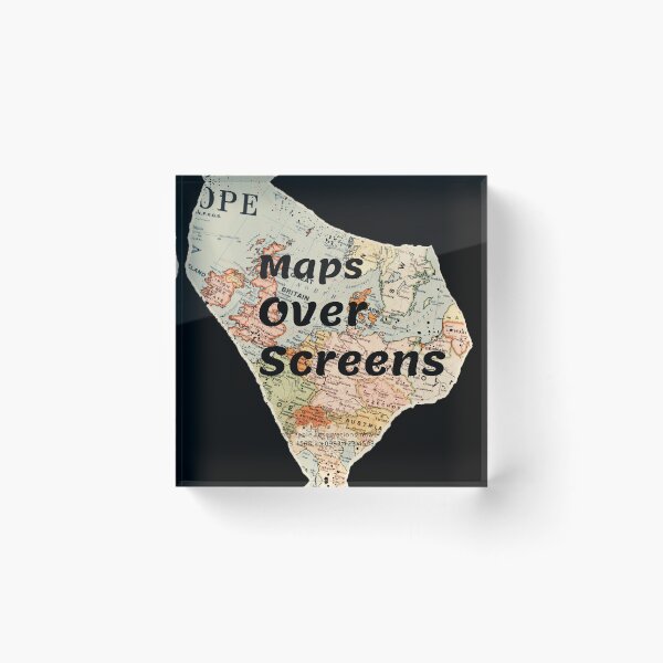 Item preview, Maps Over Screens | traveler gift | explorer mindset gift designed and sold by TheraWear.