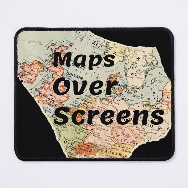 Item preview, Maps Over Screens | traveler gift | explorer mindset gift designed and sold by TheraWear.