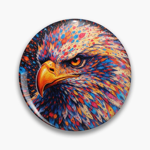 Item preview, Psychedelic Eagle – Neon Freedom & Power Animal Art designed and sold by kastabembe.