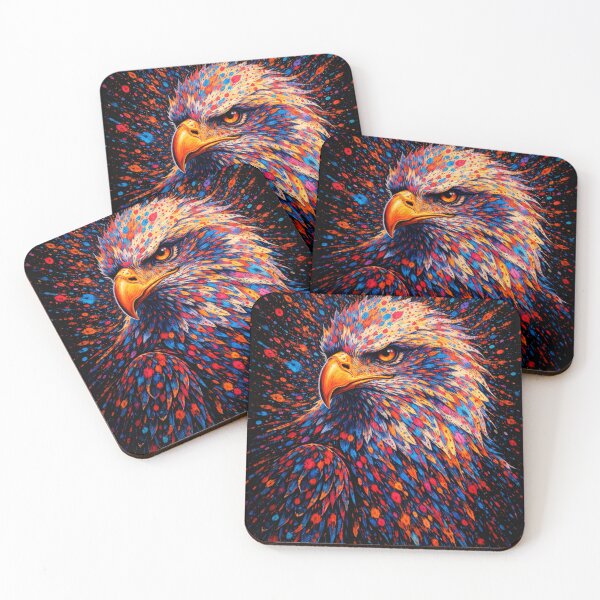 Item preview, Psychedelic Eagle – Neon Freedom & Power Animal Art designed and sold by kastabembe.