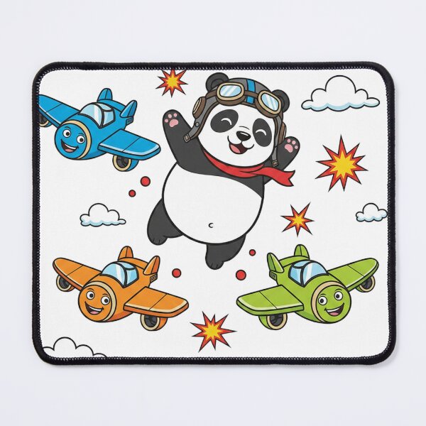Item preview, Mischievous Panda Squadron – Cartoon Fighter Jet Formation designed and sold by mbmstores.
