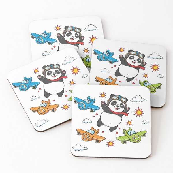 Item preview, Mischievous Panda Squadron – Cartoon Fighter Jet Formation designed and sold by mbmstores.