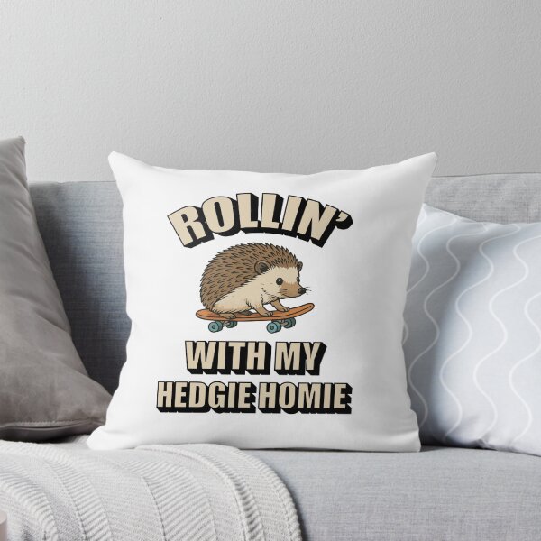 Item preview, Rollin’ With My Hedgie Homie – Cute Skateboarding Hedgehog designed and sold by storelibertys.