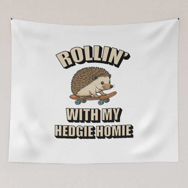 Item preview, Rollin’ With My Hedgie Homie – Cute Skateboarding Hedgehog designed and sold by storelibertys.