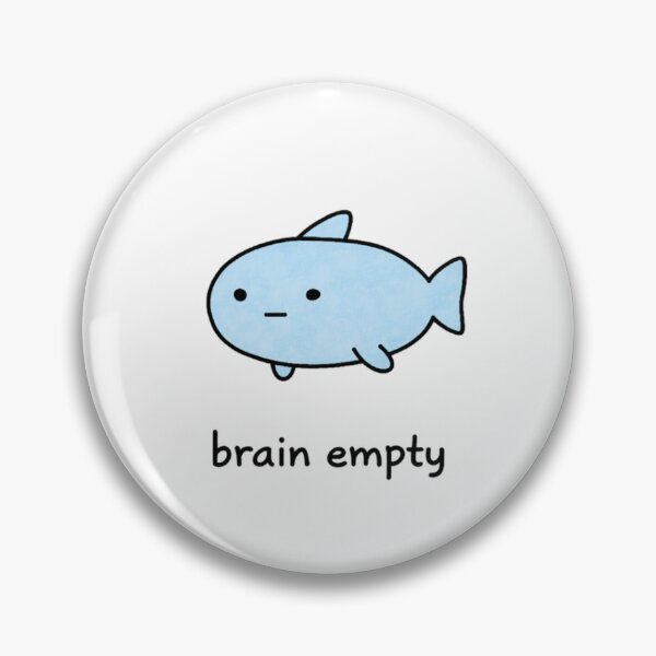Item preview, Brain Empty Fish T-Shirt Design – Minimal Burnout Mood Stickers designed and sold by Przemsi40.